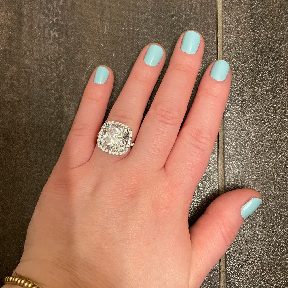 CZ and sterling silver ring size 6